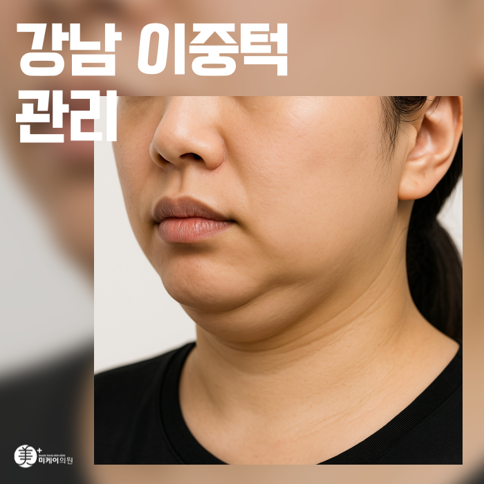 강남 이중턱 관리 직빵인 방법은
